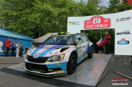 Rallye Český Krumlov: Start v Jelení zahradě v Českém Krumlově